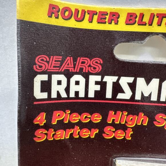 Vntg Craftsman 4 Pc Router Bit Starter Set # 929021 Made USA High Speed Steel - Picture 2 of 14